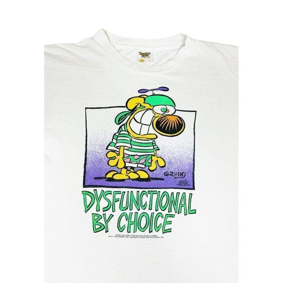Vintage Other - Vintage 1992 Grimmy T-Shirt Cartoon XL White Mother Goose Comic Single Stitch